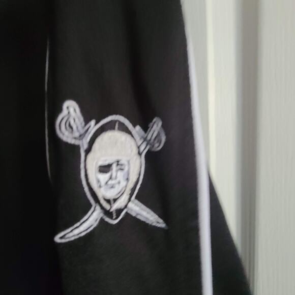 NFL x REEBOK Oakland Raiders Logo Grid Iron‎ Classic Retro 60th Ann Jacket 2XL - Picture 8 of 13